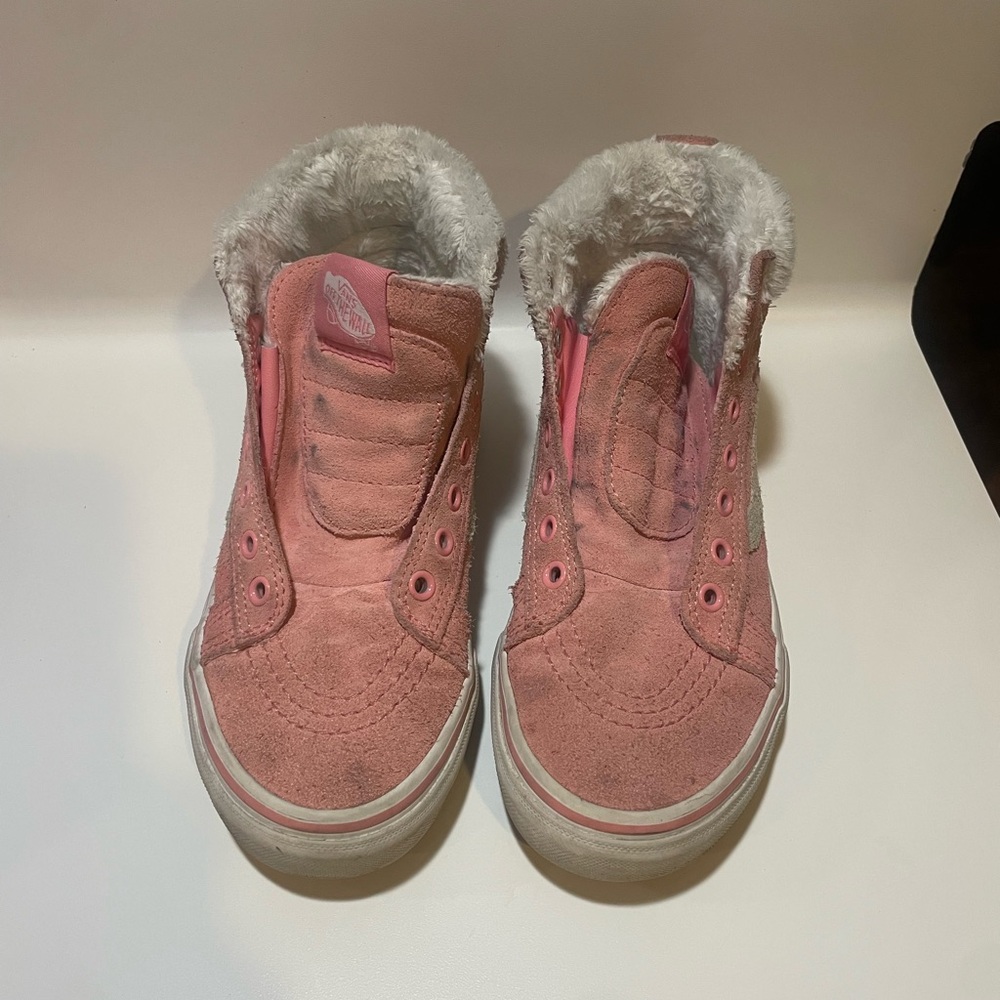 Vans Kids Pink Furry Sneakers